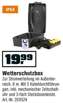 Wetterschutzbox bei OBI in Darmstadt Wetterschutzbox im Angebot bei OBI Darmstadt für 19,99 €