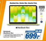 MacBook Neo Angebote von Apple bei expert Regensburg für 699,00 €