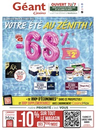 Prospectus Géant Casino "Votre été au zénith !", 77 pages, 08/08/2022 - 21/08/2022