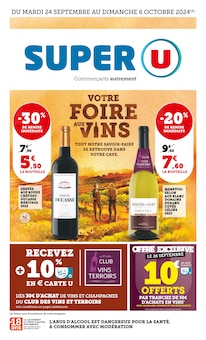 Prospectus Super U à Villé, "Votre foire aux vins", 60 pages de promos valables du 24/09/2024 au 06/10/2024