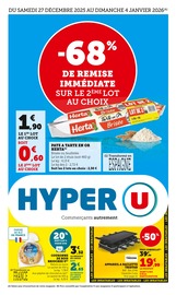 Catalogue Hyper U en cours à Lens, "-68% DE REMISE IMMÉDIATE SUR LE 2ÈME LOT AU CHOIX", Page 1