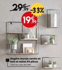 Etagère murale carrée en bois et métal X4 pièces dans le catalogue Maxi Bazar