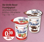 Der Große Bauer Fruchtjoghurt Erdbeere bei V-Markt im Bobingen Prospekt für 0,39 €