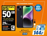 iPhone 14 und ALLNET FLAT L MIT GB + 50 GB Angebote bei expert Lingen für 29,00 €