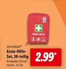 Erste-Hilfe-Set, 38-teilig von sensiplast für 2,99 € bei Lidl im Angebot Erste-Hilfe-Set, 38-teilig von sensiplast im aktuellen Lidl Prospekt