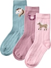 Socken mit Pferde-Motiv, rosa + blau, Gr. 27/29 von ALANA im aktuellen dm-drogerie markt Prospekt für 5,90 €