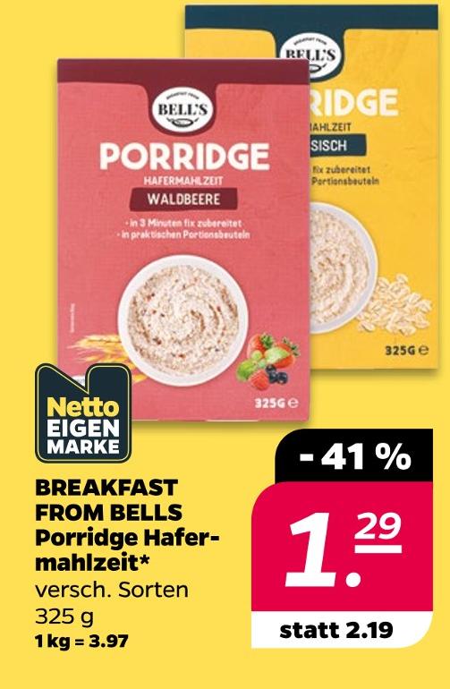 Porridge Hafermahlzeit