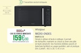 Micro-ondes MWP251B - WHIRLPOOL - Extra à Fontenay-sous-Bois Micro-ondes MWP251B - WHIRLPOOL en promo chez Extra Fontenay-sous-Bois à 159,90 €