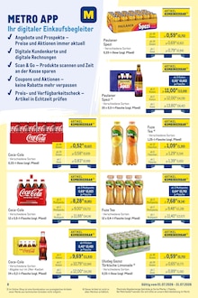 Coca Cola im METRO Prospekt "Monatsmenü + Gewinnspiel" mit 22 Seiten (Bornheim)