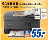 Multifunktionsdrucker PIXMA TS 7450i Angebote von Canon bei expert Rüsselsheim für 55,00 €