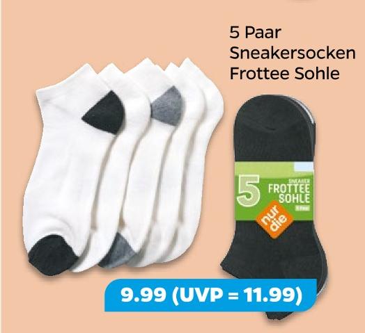 Sneakersocken Frottee Sohle