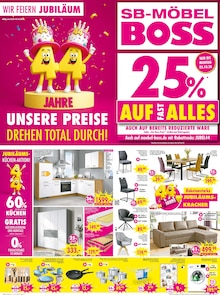 Aktueller SB Möbel Boss Prospekt (Kirschweiler, 2 Seiten zum blÀttern SB Möbel Boss Prospekt Wir feiern JubilÀum! mit 2 Seiten