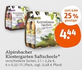 Aktuelles Klostergarten Saftschorle Angebot bei tegut in Stuttgart ab 4,44 €