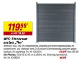 WPC-Steckzaun-system „Tim“ im Angebot bei toom Baumarkt in Mannheim WPC-Steckzaun-system „Tim“ Angebote bei toom Baumarkt Mannheim für 119,99 €