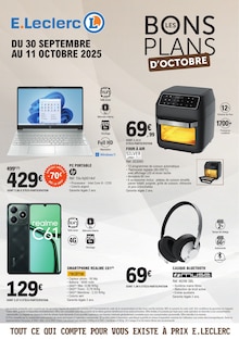 Prospectus E.Leclerc à Saint-Nabord, "LES BONS PLANS D'OCTOBRE", 4 pages de promos valables du 30/09/2025 au 11/10/2025