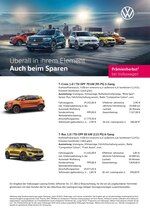 Volkswagen Prospekt "Überall in ihrem Element - Auch beim Sparen", 2 Seiten, für Langenfeld, 19.10.2019 - 15.11.2019 Volkswagen Prospekt "Überall in ihrem Element - Auch beim Sparen", 2 Seiten, für Langenfeld, 19.10.2019 - 15.11.2019
