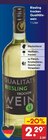 Riesling trocken Qualitätswein für 2,29 € bei Netto Marken-Discount im Angebot Riesling trocken Qualitätswein im aktuellen Netto Marken-Discount Prospekt