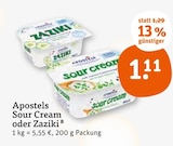 Sour Cream oder Zaziki Angebote von Apostels bei tegut Kassel für 1,11 €