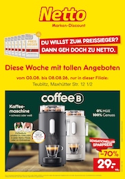 Netto Marken-Discount Prospekt für Teublitz mit 2 Seiten Netto Marken-Discount Prospekt für Teublitz: "Diese Woche mit tollen Angeboten", 2 Seiten, 03.08.2026 - 08.08.2026