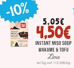Instant Miso Soup Wakame & Tofu - LIMA dans le catalogue Naturalia