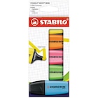 5 mini surligneurs fluo - STABILO en promo chez Carrefour Market 5 mini surligneurs fluo - STABILO dans le catalogue Carrefour Market