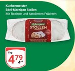 Edel-Marzipan Stollen Angebote von Kuchenmeister bei GLOBUS Neubrandenburg für 4,79 €