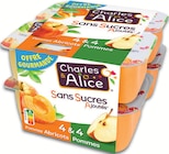 Compote Sans Sucres Ajoutés Pomme/Abricot - Charles & Alice à 0,86 € dans le catalogue Intermarché Super