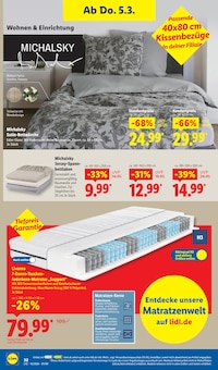 Matratze im Lidl Prospekt "LIDL LOHNT SICH" mit 71 Seiten (Duisburg)