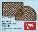 Drahtgitter-Kokos-Fußmatte von Home Creation für 7,99 € bei ALDI Nord im Angebot Drahtgitter-Kokos-Fußmatte von Home Creation im aktuellen ALDI Nord Prospekt