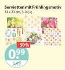 Servietten mit Frühlingsmotiv von  im aktuellen V-Markt Prospekt für 0,99 €