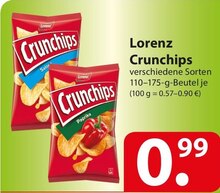 Lorenz Crunchips bei famila Nordost in Bad Salzuflen Lorenz Crunchips im Angebot bei famila Nordost Bad Salzuflen für 0,99 €