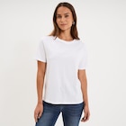 T-shirt col rond manches courtes coton blanc femme à La Halle dans Chars T-shirt col rond manches courtes coton blanc femme à La Halle dans Chars