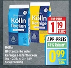 Blütenzarte Haferflocken von Kölln für 0,99 € bei EDEKA im Angebot Blütenzarte Haferflocken von Kölln im aktuellen EDEKA Prospekt