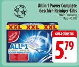 All in 1 Power Complete Geschirr-Reiniger-Tabs Angebote bei EDEKA Augsburg für 5,79 €