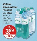 Mineralwasser Prickelnd oder Ohne von Vöslauer im aktuellen V-Markt Prospekt für 3,99 €