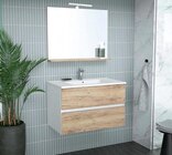 Ensemble meuble + vasque + miroir L. 80 cm "Monza" en promo chez Brico Dépôt Rouen à 159,00 €