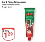 Tomatenmark im Angebot bei GLOBUS in Erftstadt Tomatenmark Angebote von Oro di Parma bei GLOBUS Erftstadt für 1,29 €