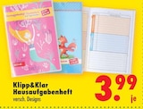 Hausaufgabenheft von Klipp&Klar im aktuellen Mäc-Geiz Prospekt