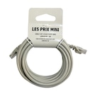 Promo Cable RJ45 - F/UTP Cat 6 - 5m - gris - LES PRIX MINI à 2,49 € dans le catalogue Bureau Vallée à Biganos