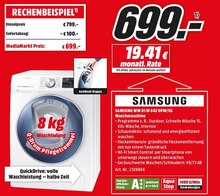 Waschmaschine von SAMSUNG bei Media-Markt Waschmaschine von SAMSUNG für 699,00 € bei Media-Markt im Prospekt "3er Sparket"