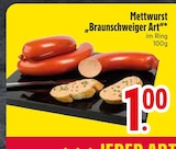 Mettwurst im EDEKA Prospekt Mettwurst im aktuellen EDEKA Prospekt für 1,00 €