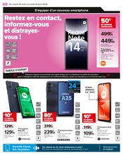 Promos Samsung Galaxy S dans le catalogue "PASSEZ LE PRINTEMPS CONNECTÉ À VOS ENVIES !" de Carrefour à la page 22