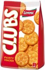 Crunchips oder Party Clubs Cracker von Lorenz für 1,11 € bei REWE im Angebot Crunchips oder Party Clubs Cracker von Lorenz im aktuellen REWE Prospekt