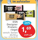 Designer Proteinriegel von ESN für 1,69 € bei budni im Angebot Designer Proteinriegel von ESN im aktuellen budni Prospekt