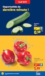 Prix et réduction Poivron dans le prospectus Lidl en cours Offre Poivron dans le catalogue Lidl du moment à la page 4