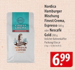 Finest Crema, Espresso oder Nescafé Gold Angebote von Nordica bei famila Nordost Buchholz für 6,99 €