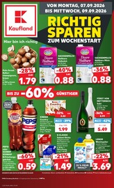 Kaufland Supermarkt Prospekt der aktuellen Woche mit 75 Seiten, gültig von 07.09.2026 bis 09.09.2026, in Mildenau und Umgebung Aktueller Kaufland Supermarkt Prospekt in Mildenau und Umgebung, "Hier bin ich richtig" mit 75 Seiten, 07.09.2026 - 09.09.2026