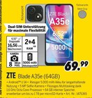 MEDIMAX Tagewerben - Blade A35e (64GB) Angebot im Prospekt Blade A35e (64GB) bei MEDIMAX im Tagewerben Prospekt für 69,99 €