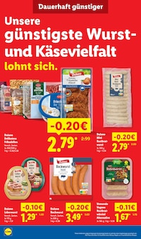 Bratwurst im Lidl Prospekt "Der Preisführer macht Deutschland dauerhaft günstiger!" mit 30 Seiten (Hildesheim)
