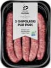 Chipolatas pur porc premier plateau - BLEU BLANC CŒUR en promo chez Intermarché Chipolatas pur porc premier plateau - BLEU BLANC CŒUR dans le catalogue Intermarché